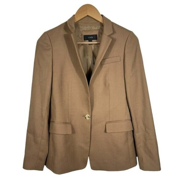J. Crew Tan Wool Blazer Size 0